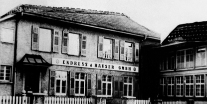 Eerste pand van Endress+Hauser in 1955.