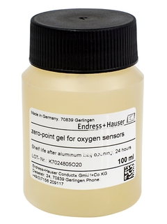 Fles COY8-nulpuntgel voor zuurstofsensoren met een diameter van 40 mm.