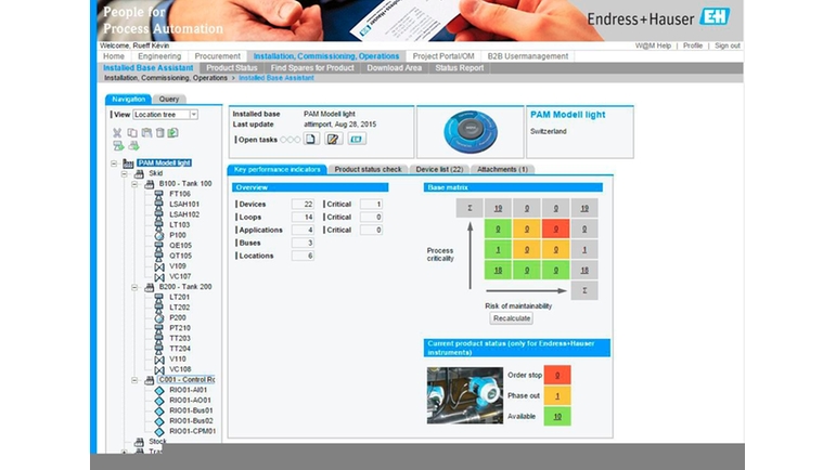 W@M Portal | Endress+Hauser