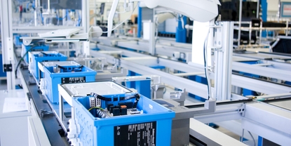 Production des transmetteurs Liquiline : fabrication hautement automatisée.