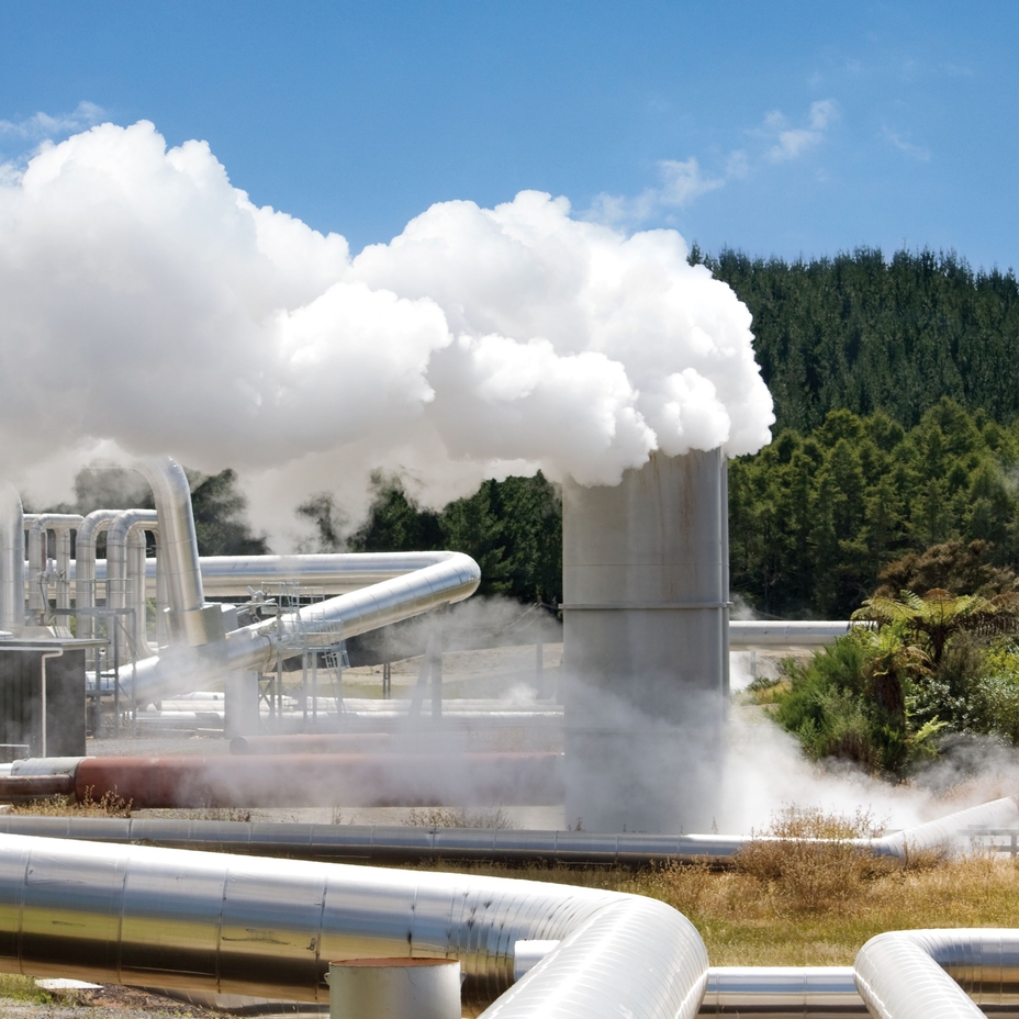 Pipes with steam coming out