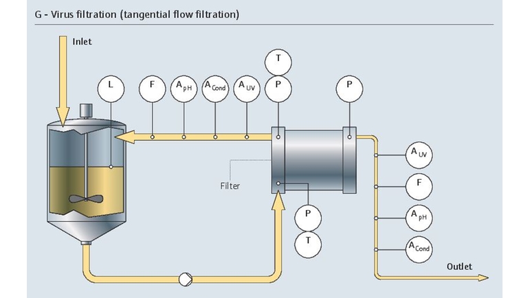 Virenfiltrationsprozess