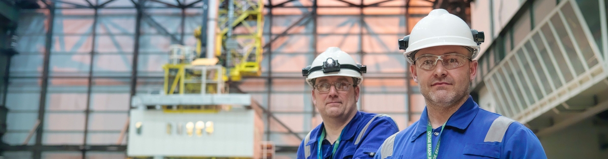 Twee klanten van Endress+Hauser in een energiecentrale