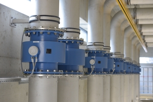 Pumpstation mit magnetisch-induktivem Durchflussmessgerät für die Wasseraufbereitung
