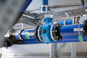 Elektromagnetische flowmeters in een pompstation voor waterbehandeling