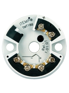 Produktbild Temperaturkopftransmitter TMT188 mit Klemmenbelegung