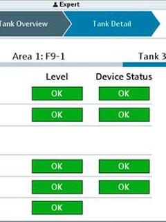 overvulbeveiligingssysteem SOP300 tankdetailscherm