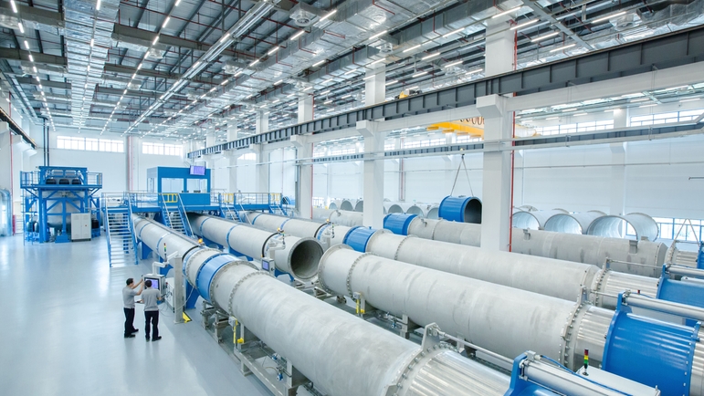 The new plant in Suzhou, China is designed for extremely large instruments with diameters.