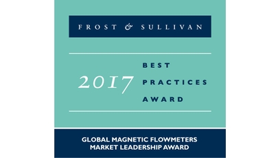 Endress+Hauser bekroond met de Global Market Leadership Award voor elektromagnetische flowmeters.