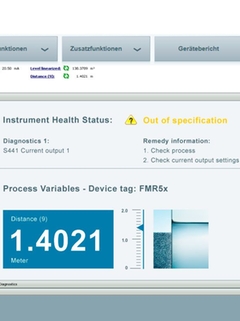 DeviceCare - DTM dashboard: DTM (Device Type Manager) integrated in DeviceCare