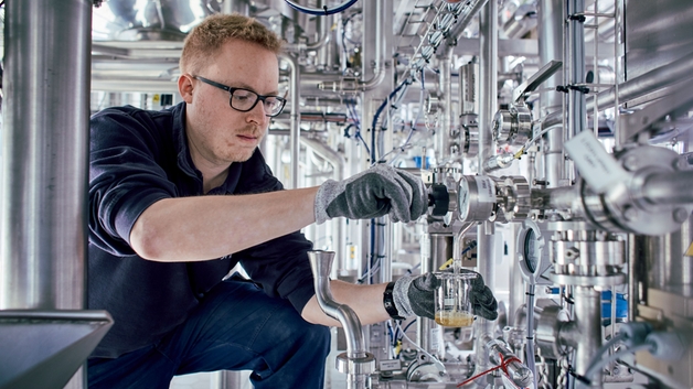 Échantillon de bière du laboratoire