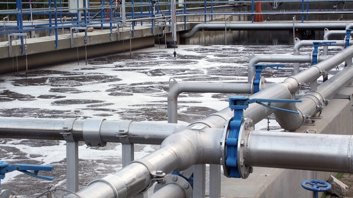 Beluchtingsbassins in een afvalwaterzuiveringsinstallatie