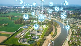 Dashboard van Netilion Network Insights voor een waterreservoir