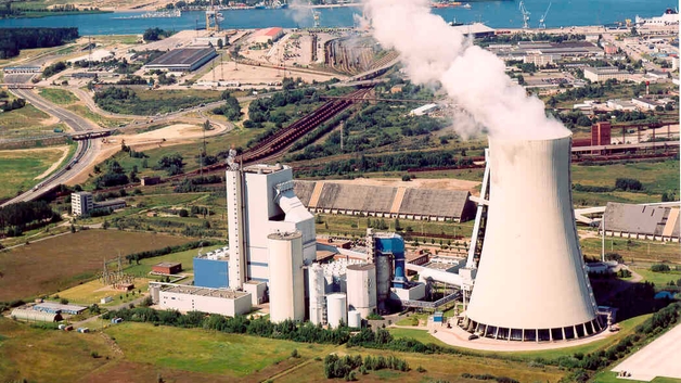L'eau de la mer Baltique utilisée comme eau de refroidissement dans la centrale électrique