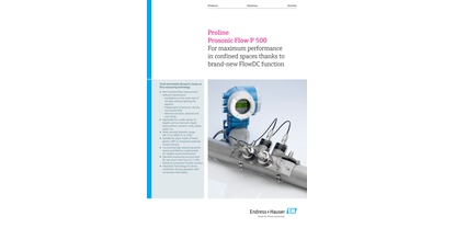 Innovation brochure cover - Proline Prosonic Flow P 500
