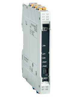 RLN22 1- of 2-kanaals, 24 V DC, scheidingsversterker met relaissignaaluitgang voor systemen tot SIL 2