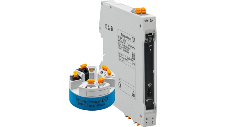 iTEMP Transmetteur pour tête de sonde TMT31 avec bornes enfichables pour un câblage sans outil