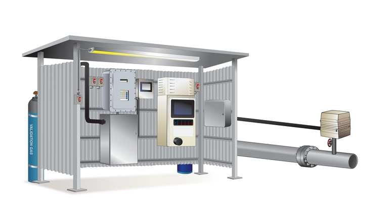 Technische Gasanalysestation mit Analysatoren von Endress+Hauser