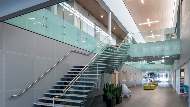 L'intérieur du nouveau bâtiment d'Endress+Hauser Canada