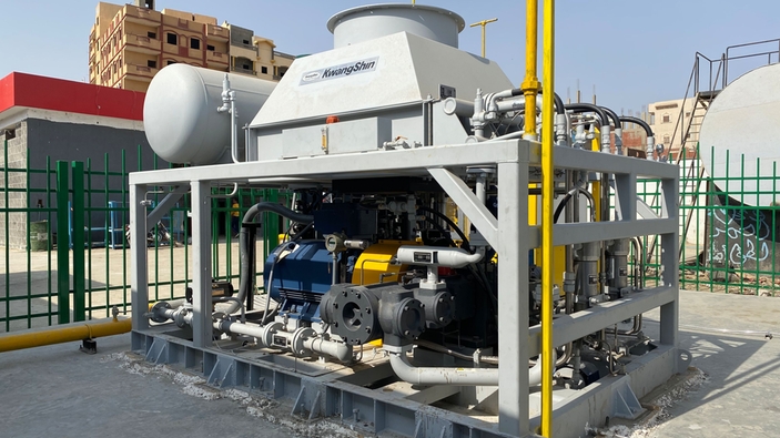 CNG-compressor met elektromotor