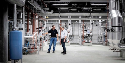 View into the energy center. Photo: Pierre Kellenberger Photography