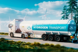 Waterstoftransport per vrachtwagen