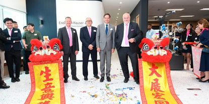 Jens Winkelmann, Richard Yu,  Frank Grütter and Matthias Altendorf at the inauguration.