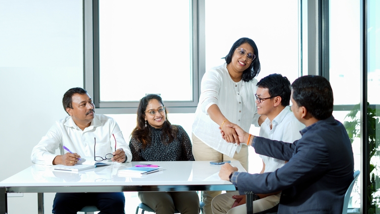 Employees at Endress+Hauser Qatar office