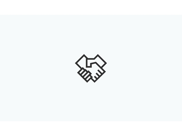 Handdruk als representatief pictogram voor Support & Services