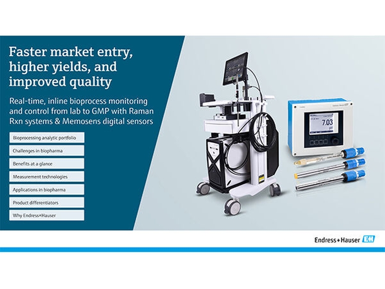 image miniature de l'eBook du portefeuille Endress+Hauser d'analyse Raman et physico-chimique pour les bioprocédés image miniature de l'eBook du portefeuille Endress+Hauser pour les bioprocédés de mesure en ligne dans les sciences de la vie